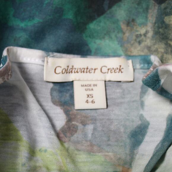 Coldwater Creek Multicolor Abstract Sequin Embellished 3/4 Sleeve Top Size XS - Picture 6 of 9